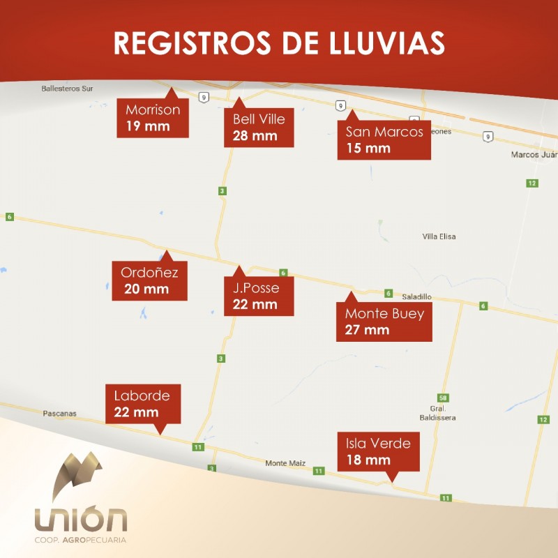 REGISTRO DE LLUVIA EN LA LOCALIDAD Y REGIÓN 