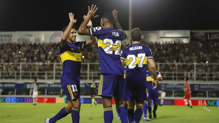 Boca goleó a Central Córdoba y sigue a tres puntos de River