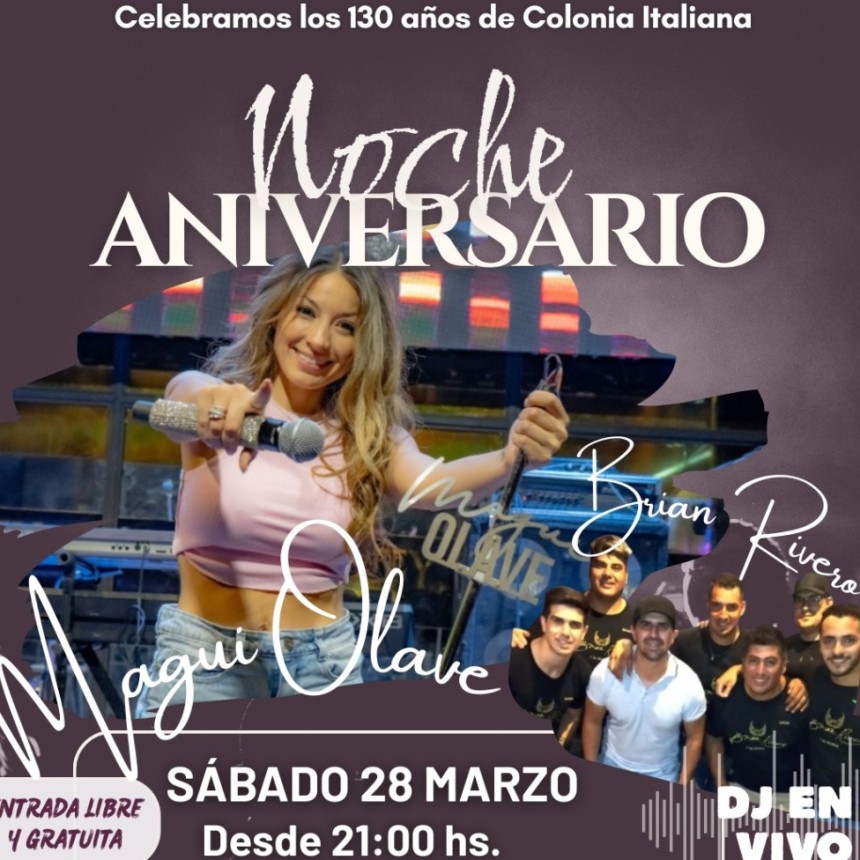 NOCHE ANIVERSARIO 130 A&Ntilde;OS DE COLONIA ITALIANA