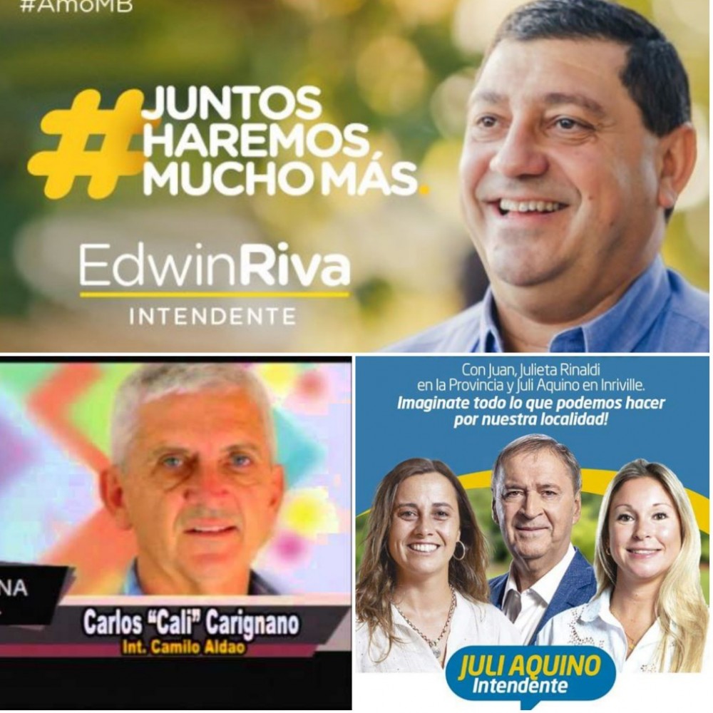 Riva y Carignano fueron reelectos y Aquino dio el batacazo en Inriville