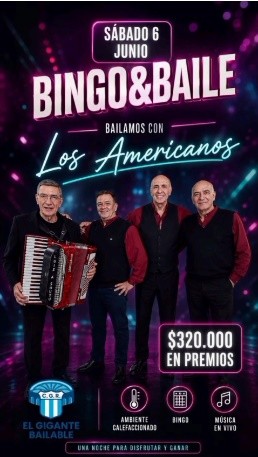 Otra noche de Bingo y Baile en el Gigante de Wenceslao Escalante