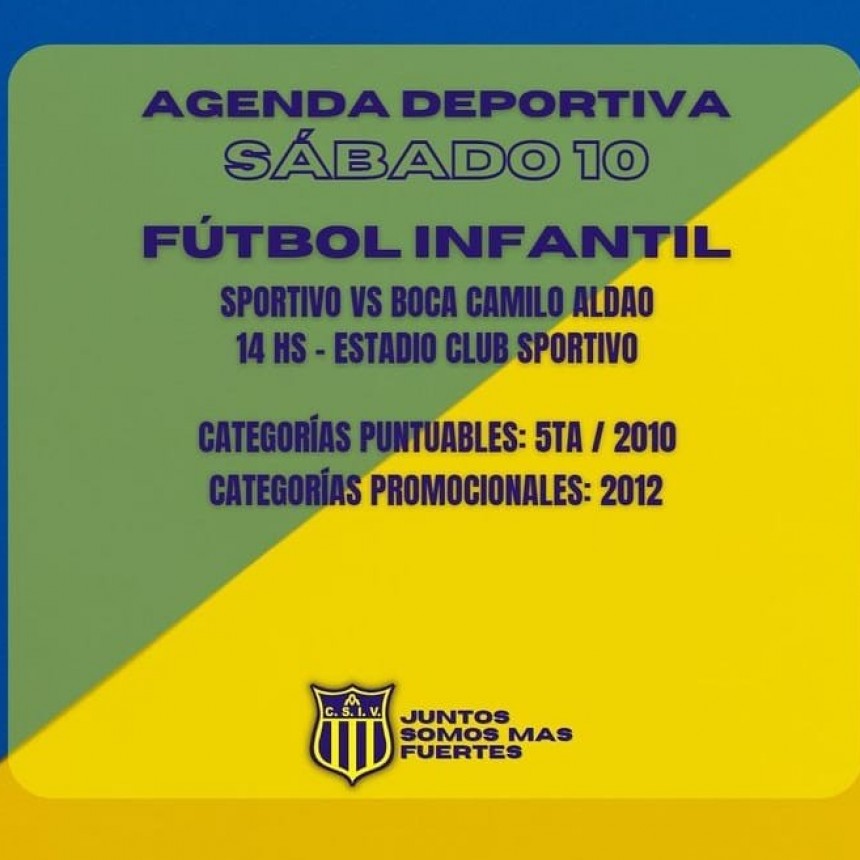 INFORMACIÓN DEL GRUPO DE APOYO ACTIVIDADES DEL FÚTBOL INFANTIL DEL CLUB SPORTIVO SÁBADO 10 DE JUNIO