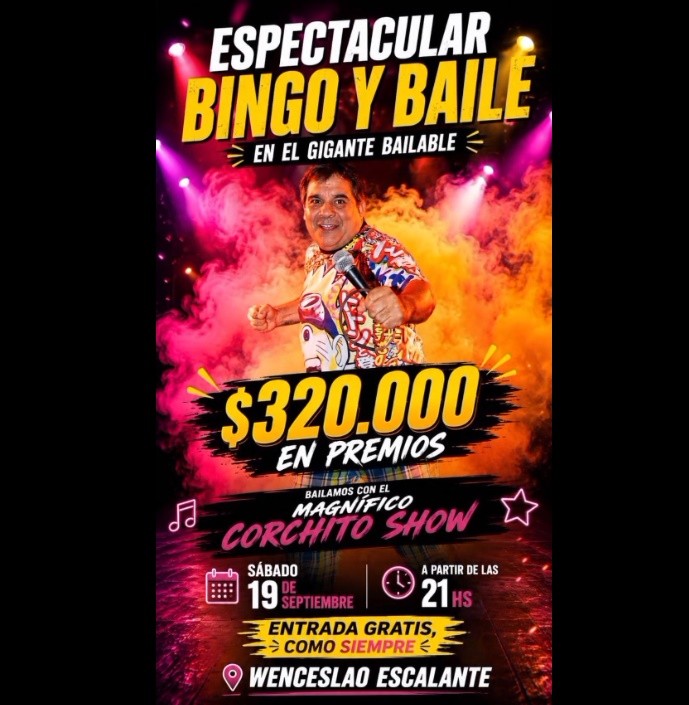 ESPECTACULAR BINGO Y BAILE EN EL GIGANTE BAILABLE DE WENCESLAO ESCALANTE