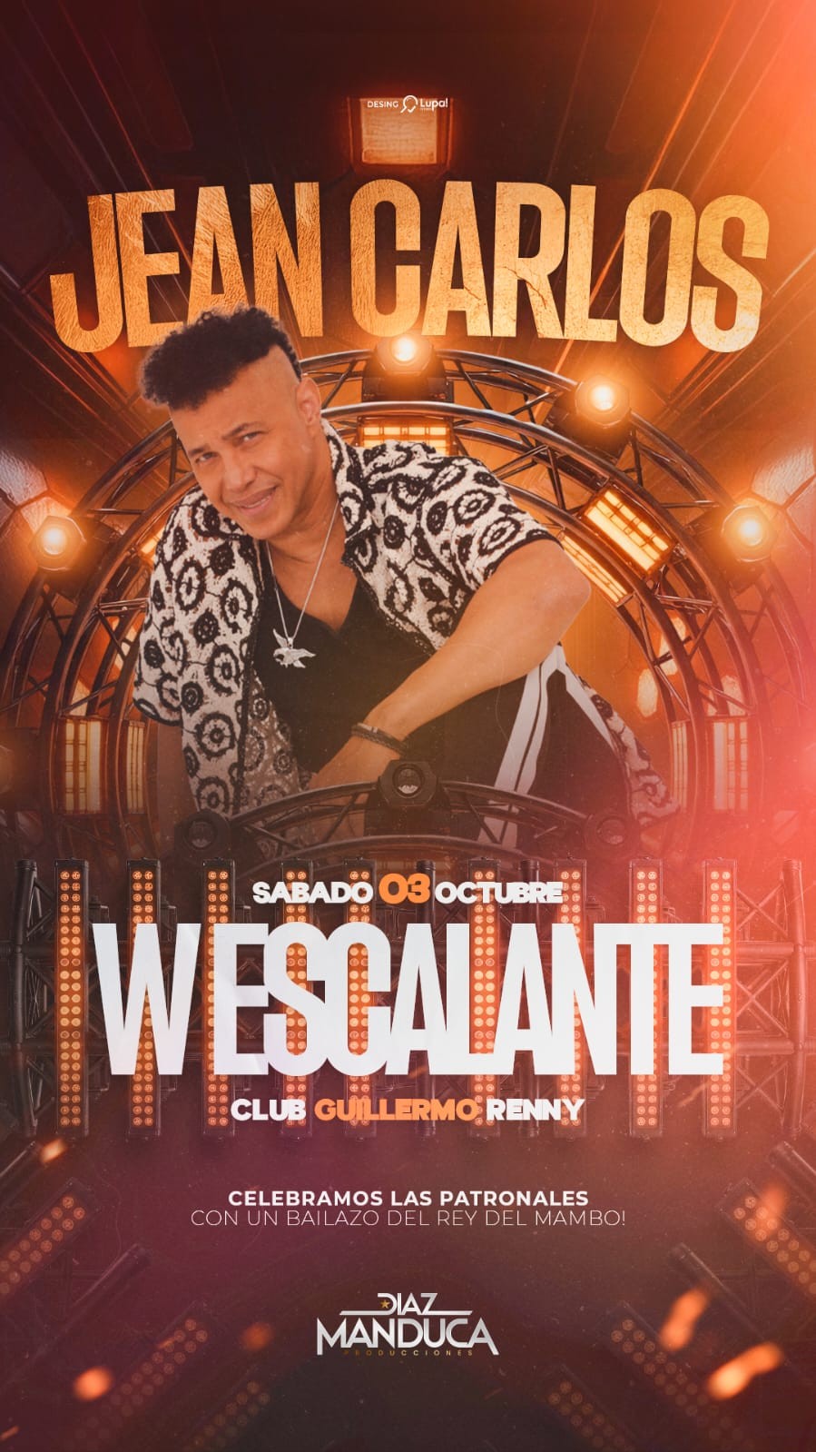 JEAN CARLOS, el Rey del Mambo, llega a Wenseslao Escalante