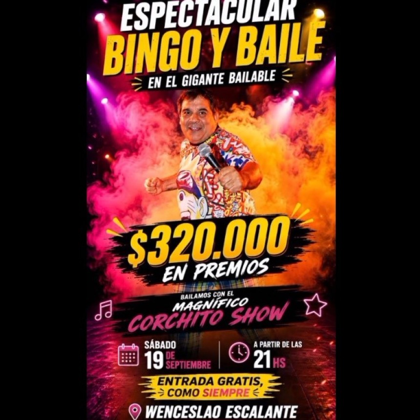 ESPECTACULAR BINGO Y BAILE EN EL GIGANTE BAILABLE DE WENCESLAO ESCALANTE